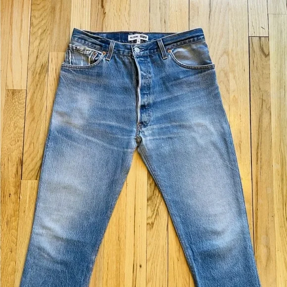 Re/Done Levi The Elsa Dark Wash Sz 27 inseam 37"